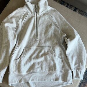 Lululemon Women’s  Heather Grey Quarter-Zip Sweater